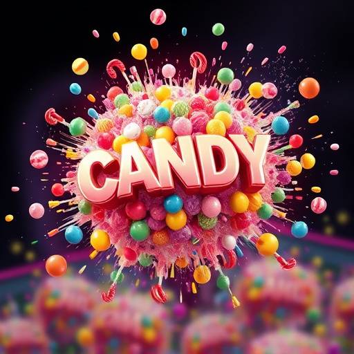 Game cover art for 'Candy Craze Blast'. A burst of colorful candies.